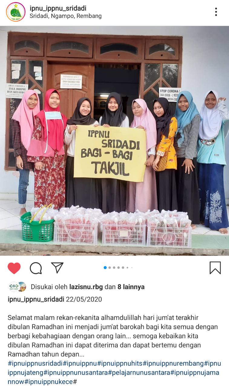 BAGI TAKJIL PELAJAR NU SRIDADI