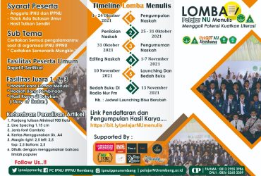 Lomba Pelajar NU Menulis – Menggali Potensi Kuatkan Literasi